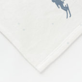 Monochrome blauwe alpiene kiers fleece deken (Hoek)