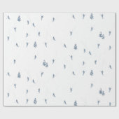 Monochrome blauwe alpiene skiers die kerstmis eten cadeaupapier (Vlak)