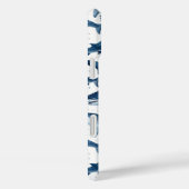 Monochrome blauwe aquarel haaienoceaan Case-Mate iPhone case (Achterkant / Rechts)