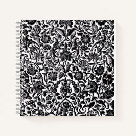 "Monochrome Bloem" Artistieke Hardcover Spiraal Notitieboek