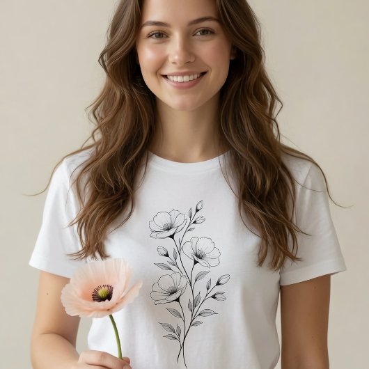 Monochrome Bloem T-shirt