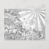 monochrome bloemen briefkaart (Voorkant)