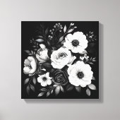 Monochrome Bloemen  Canvas Afdruk (Voorkant)