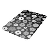 Monochrome Bloemen Groot Patroon Badmat (Gekanteld)
