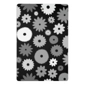Monochrome Bloemen Groot Patroon Mini Klembord (Achterkant)