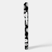 Monochrome Bloemen Herhalend Patroon Case-Mate iPhone Case (Achterkant / Links)