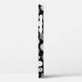 Monochrome Bloemen Herhalend Patroon Case-Mate iPhone Case (Achterkant / Links)