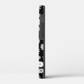 Monochrome Bloemen Herhalend Patroon Case-Mate iPhone Case (Achterkant / Links)