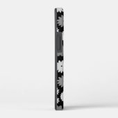 Monochrome Bloemen Herhalend Patroon Case-Mate iPhone Case (Achterkant / Rechts)