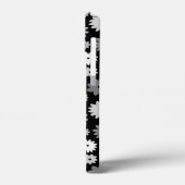 Monochrome Bloemen Herhalend Patroon Case-Mate iPhone Case (Achterkant / Links)