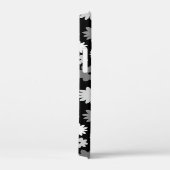 Monochrome Bloemen Herhalend Patroon Case-Mate iPhone Case (Achterkant / Rechts)