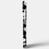 Monochrome Bloemen Herhalend Patroon Case-Mate iPhone Case (Achterkant / Links)