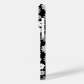 Monochrome Bloemen Herhalend Patroon Case-Mate iPhone Case (Achterkant / Links)