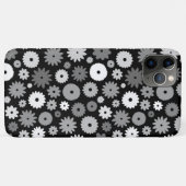 Monochrome Bloemen Herhalend Patroon Case-Mate iPhone Case (Achterkant (horizontaal))