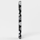 Monochrome Bloemen Herhalend Patroon Case-Mate iPhone Case (Achterkant/rechts)
