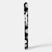 Monochrome Bloemen Herhalend Patroon Case-Mate iPhone Case (Achterkant / Links)