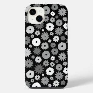 Monochrome Bloemen Herhalend Patroon