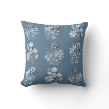 Monochrome bloemen in blauw