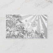 monochrome bloemen_kaart visitekaartje (Achterkant)