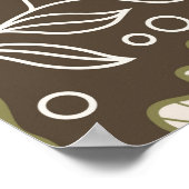 Monochrome bloemen omzien gestileerde elegante blo poster (Hoek)