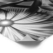 Monochrome bloemen poster (Hoek)