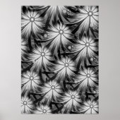 Monochrome bloemen poster (Voorkant)