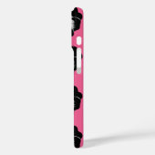 Monochrome Bloemen Roze Pop Telefoonhoes Case-Mate iPhone Case (Achterkant / Links)