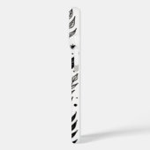 "Monochrome bloemige elegantie: een -geïnspireerd Case-Mate iPhone Case (Achterkant / Links)