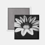 Monochrome bloemkunst magneet (Voorkant / Achterkant)