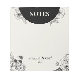 Monochrome bloemlezing leesnotities pagina notitieblok