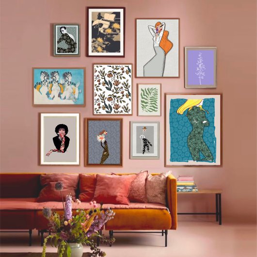 Monochrome bloesems briefkaart