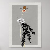 Monochrome bloesems poster (Voorkant)