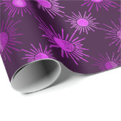 Monochrome boho-zonnepatroon - paars cadeaupapier (Rol Hoek)