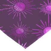 Monochrome boho-zonnepatroon - paars korte tafelloper (Hoek)