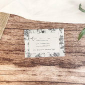  monochrome botanische bruiloft RSVP kaartje