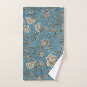 Monochrome botanische groen Floral Chinoiserie Bad Handdoek (Handdoek)