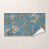 Monochrome botanische groen Floral Chinoiserie Bad Handdoek (Handdoek)