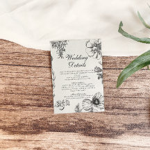  Monochrome Botanische Trouwdetails