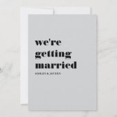 Monochrome bruiloft uitnodiging (Achterkant)