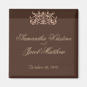 Monochrome Bruin Sla de Datummagneet op Magneet (Voorkant)