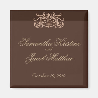 Monochrome Bruin Sla de Datummagneet op Magneet