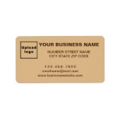 Monochrome Bruin Zakelijk Merk op Adreslabel Etiket (Voorkant)