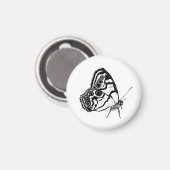 Monochrome Butterfly Magneet (Voorkant / Achterkant)