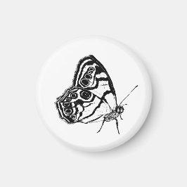 Monochrome Butterfly Magneet