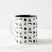 Monochrome Butterfly Mug Tweekleurige Koffiemok (Voorkant links)