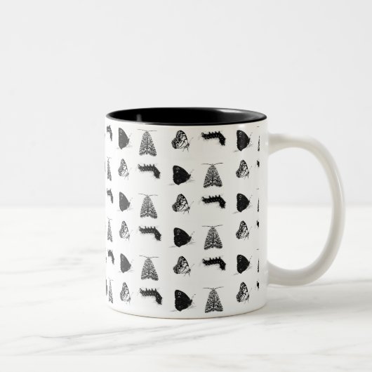 Monochrome Butterfly Mug Tweekleurige Koffiemok (Rechts)