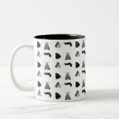 Monochrome Butterfly Mug Tweekleurige Koffiemok (Links)