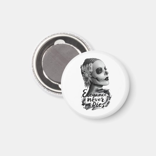 Monochrome Calavera Magneet (Voorkant / Achterkant)