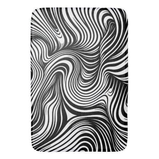 monochrome caleidoscoop badmat (Voorkant Verticaal)