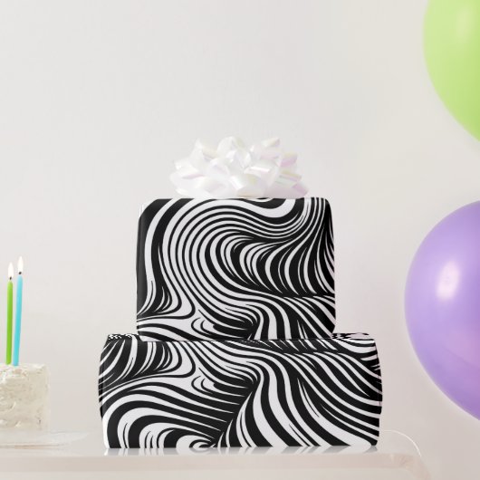 monochrome caleidoscoop cadeaupapier (Feestgeschenken)